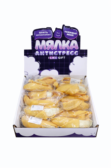 Мялка-антисресс "Банановая кожура", шоу-бокс 10 шт.