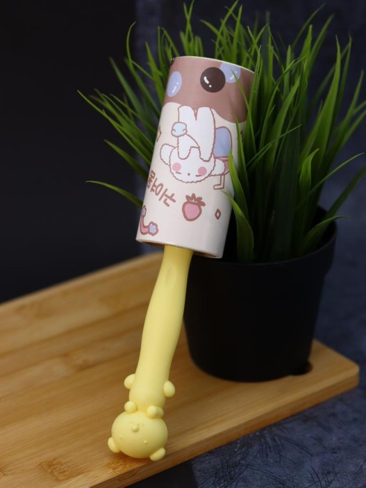 Ролик для чистки одежды &quot;Yellow volumetric bear&quot;, 10 см*60 листов 