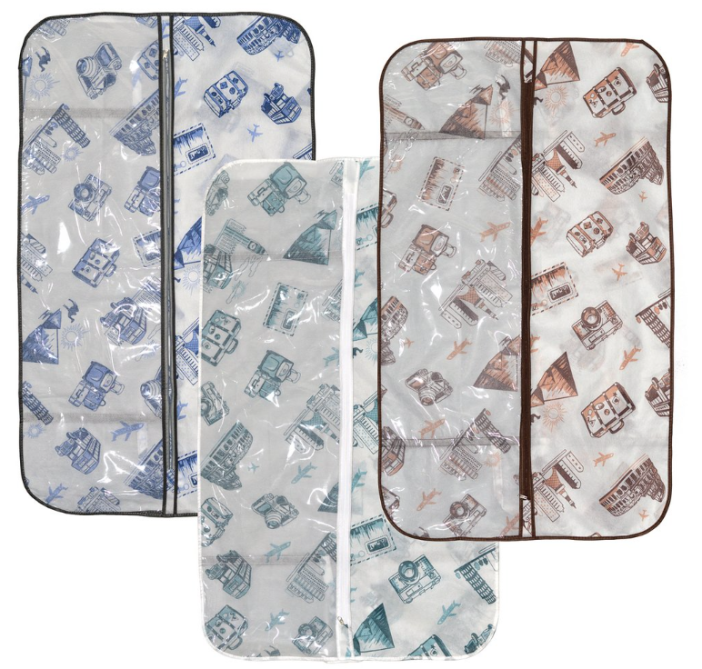 Чехол-сумка для одежды &quot;ПУТЕШЕСТВИЯ&quot; (60*100 см), 3 цв. 