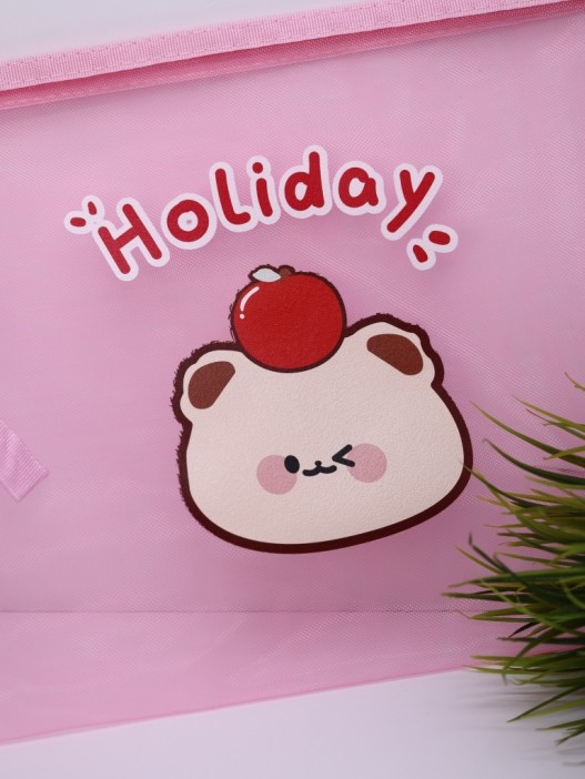 Папка пенал &quot;Holiday bear&quot;, pink (23.5*31 см) 
