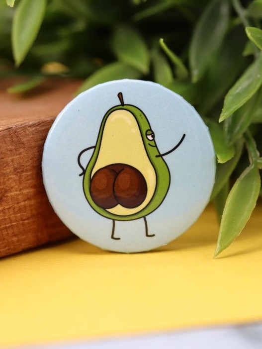 Набор значков 3 шт. iLikeGift Авокадо &quot;KISS MY HASS&quot; 