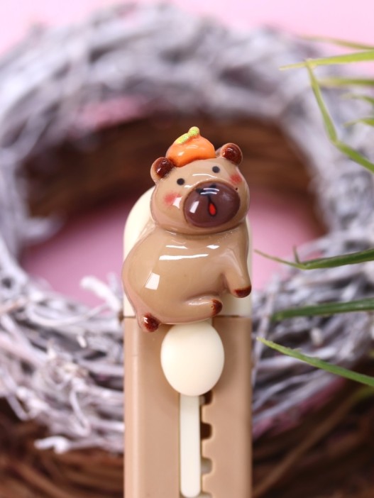 Канцелярский нож &quot;Capybara tomato&quot;, brown 