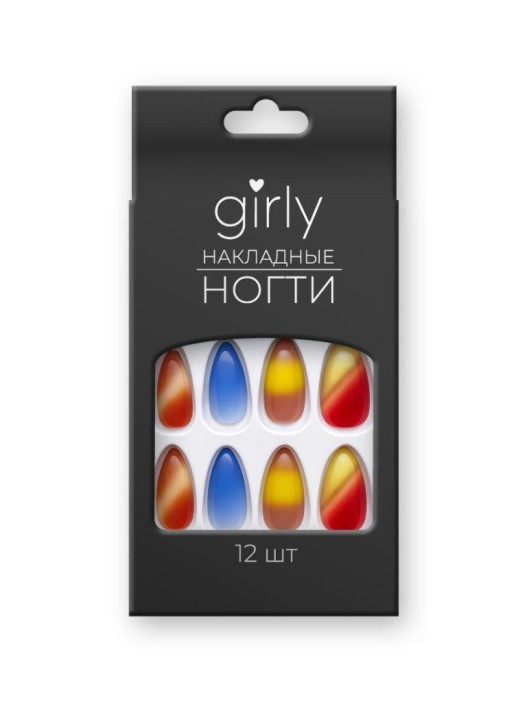 Накладные ногти GIRLY «Rich shimmer», 12 шт., с клеевыми пластинами 