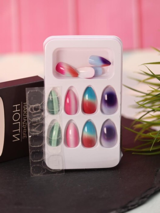 Накладные ногти GIRLY «Rich shimmer», 12 шт., с клеевыми пластинами 