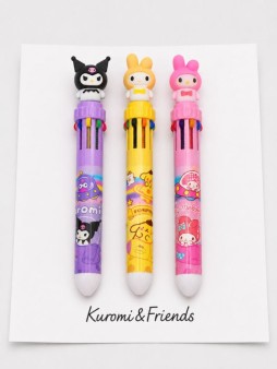 Ручка шариковая автоматическая "Kuromi and friends", 10-цветная, 0,7 мм, микс