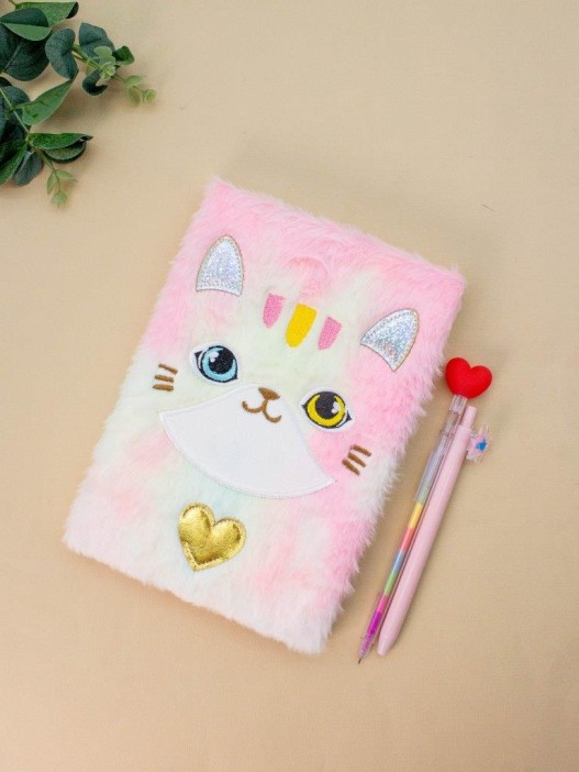 Блокнот плюшевый «Kitty heart», rainbow, 21,5х15 см, плотность 70 гр. 