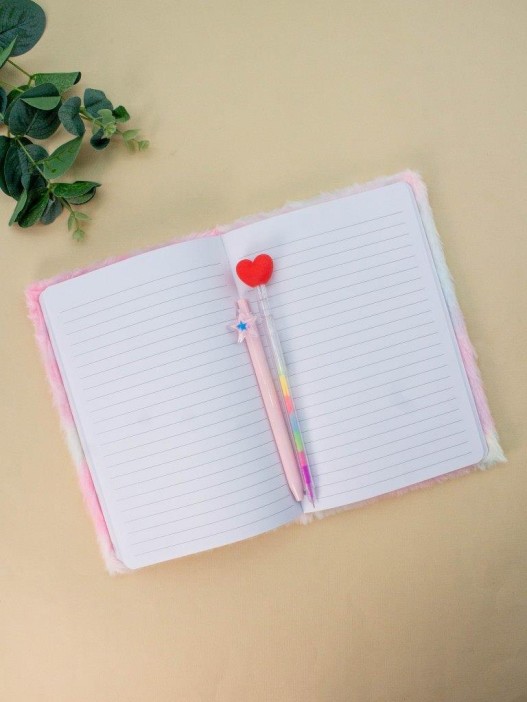 Блокнот плюшевый «Kitty heart», rainbow, 21,5х15 см, плотность 70 гр. 