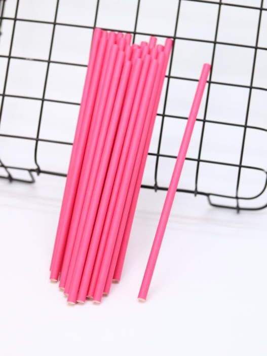 Трубочки одноразовые для напитков 25 шт. &quot;Party go&quot;, fuchsia (197 мм) 