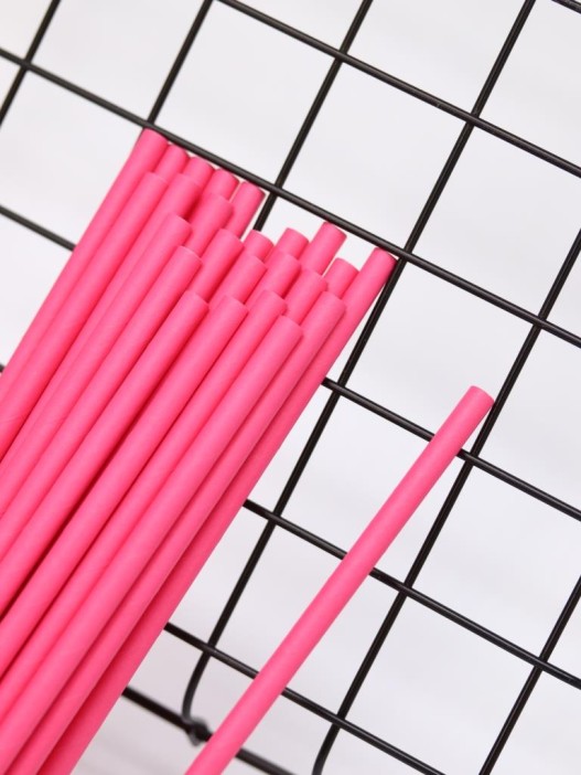 Трубочки одноразовые для напитков 25 шт. &quot;Party go&quot;, fuchsia (197 мм) 