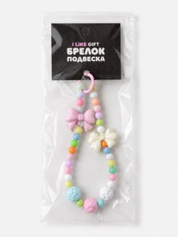 Брелок-подвеска для телефона iLikeGift "Бантик розовый", 15 х 5 см
