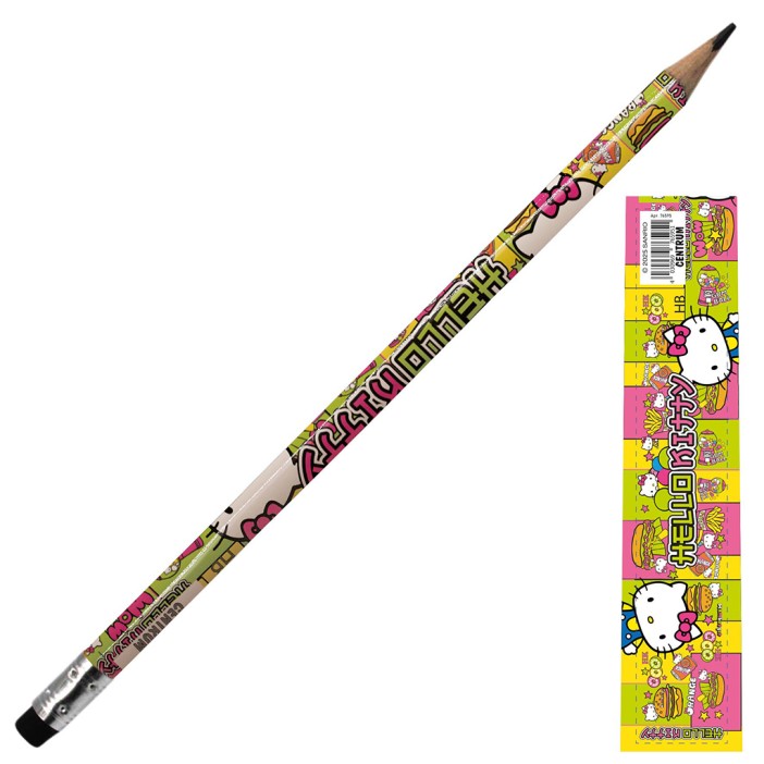 Карандаш ч/графитный с ластиком &quot;Hello Kitty&quot; с голографческой пленкой 