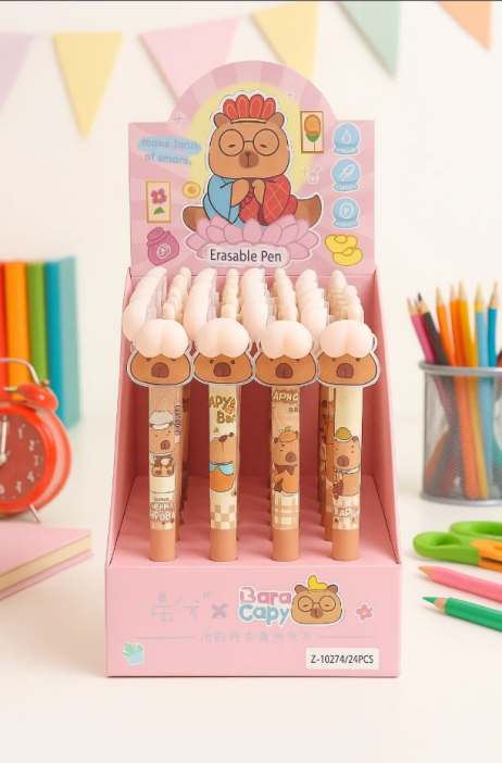 Ручка-мялка пиши-стирай &quot;Capybara&quot;, шоубокс 24 шт. 