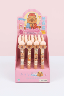Ручка-мялка пиши-стирай "Capybara", шоубокс 24 шт.