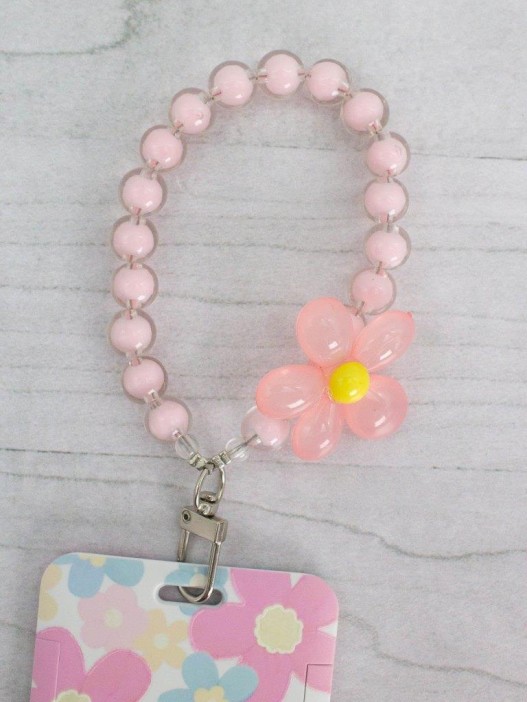 Футляр для карт с браслетом ПО ПЛАНУ. &quot;Floral tenderness &quot;, pink 