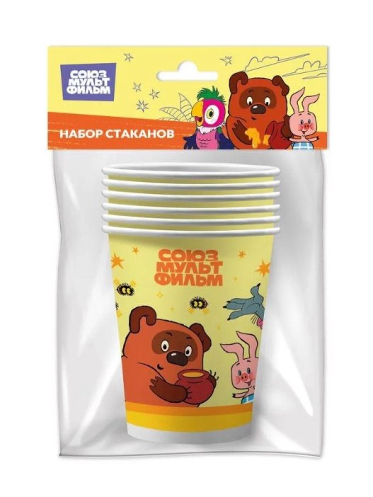 Набор бумажных стаканов 6 шт.&quot;Союзмультфильм. Золотая коллекция&quot; (250мл) 