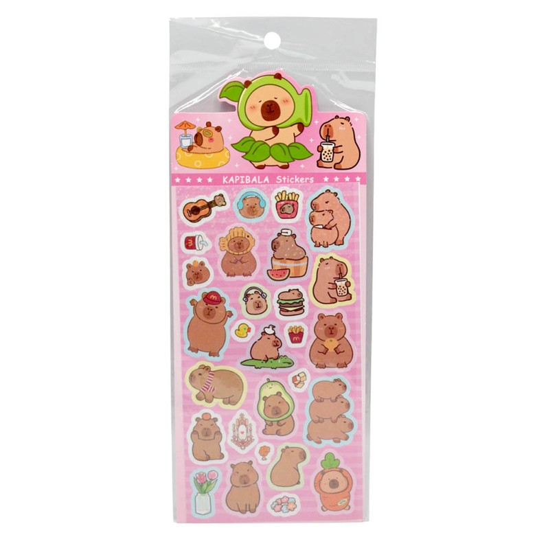 Наклейки лазерные &quot;Капибара&quot;, 22*9.5 см, mix 