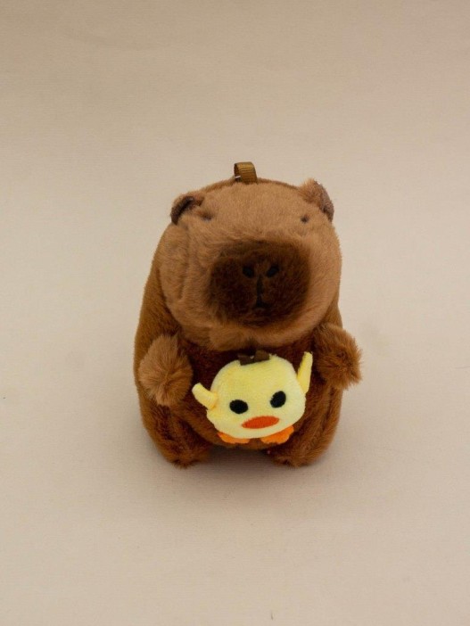 Плюшевый брелок "Capyduck", brown (12 см) 