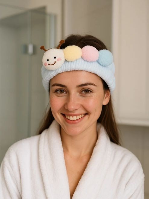 Повязка на голову GIRLY "Long caterpillar", blue 