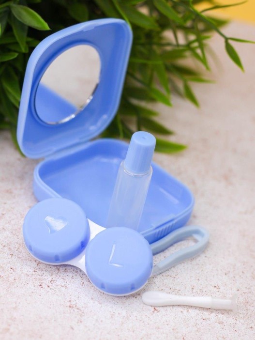 Контейнер для линз «Classic square», blue 