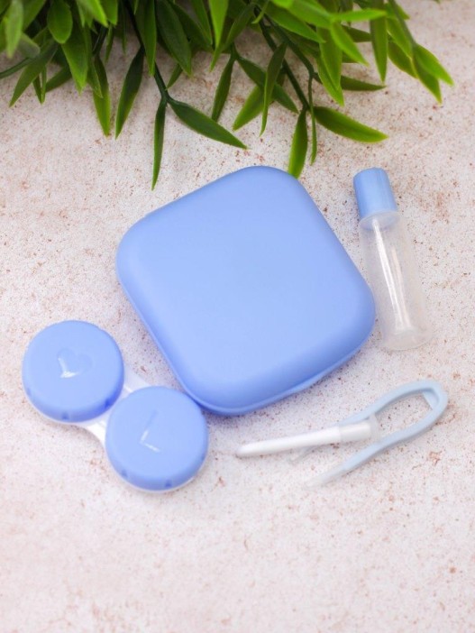 Контейнер для линз «Classic square», blue 