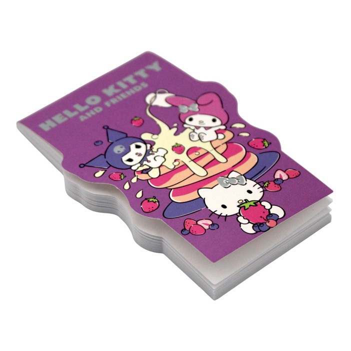 Блокнот фигурный А7 "Куроми-5", 40л, на скрепке, тиснение серебряной фольгой 