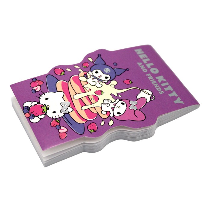 Блокнот фигурный А7 "Куроми-5", 40л, на скрепке, тиснение серебряной фольгой 