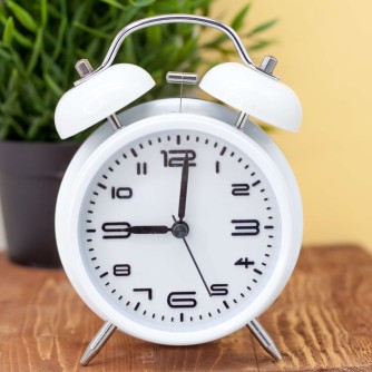 Часы-будильник "Numeral black", white