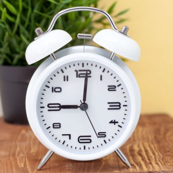 Часы-будильник "Numeral black", white