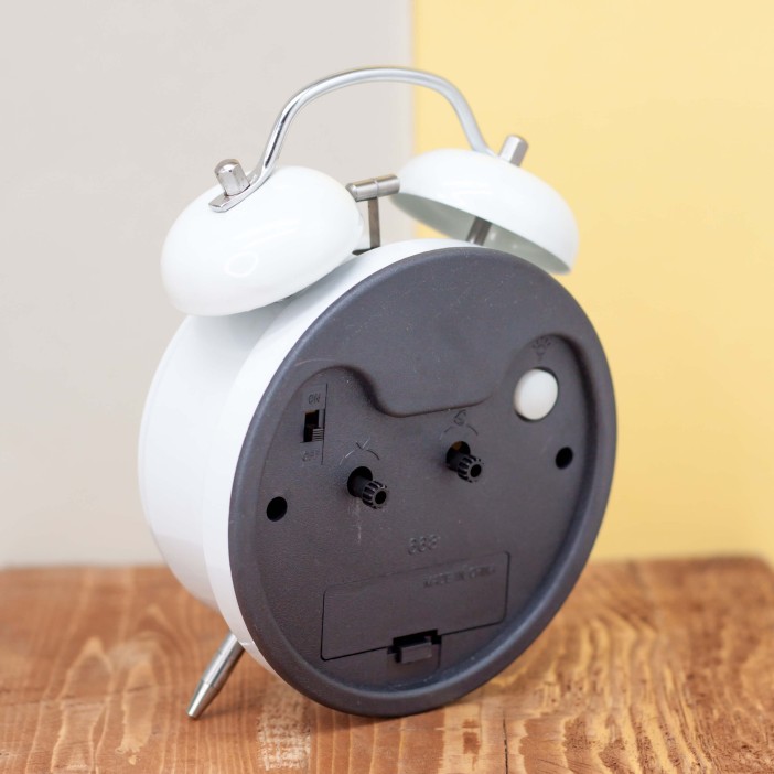 Часы-будильник "Numeral black", white (16,7х12,5 см) 