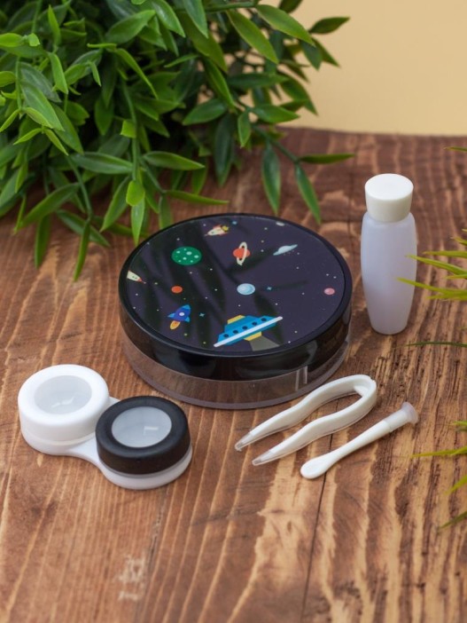 Контейнер для линз &quot;Space ufo&quot;, black 