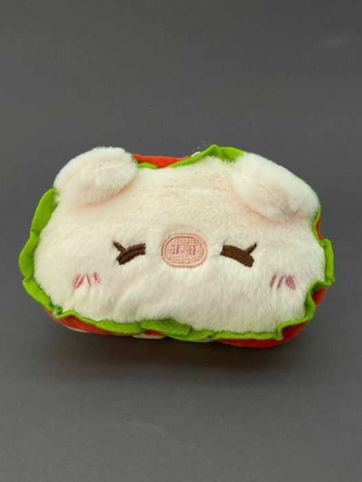 Плюшевый брелок - кошелек &quot;Pigburger&quot;, mix 