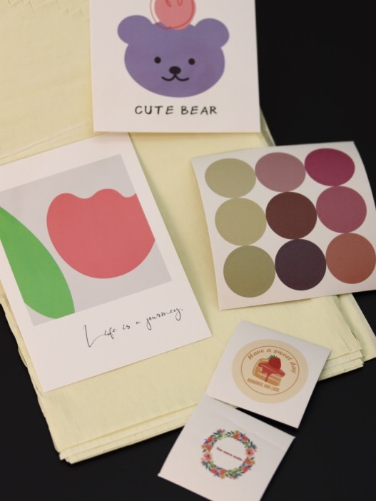 Упаковочный набор для подарков (2 листа+лента+открытка+5 наклеек) &quot;Heartfelt&quot;, 40x50 см 