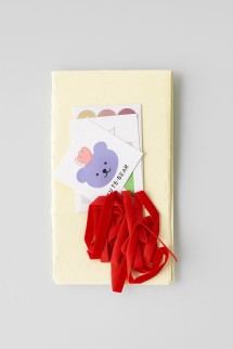 Упаковочный набор для подарков (2 листа+лента+открытка+5 наклеек) "Heartfelt", 40x50 см