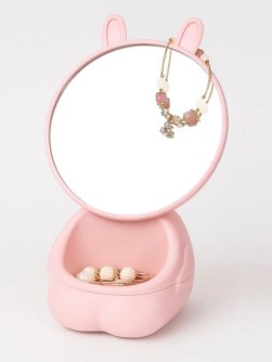 Зеркало настольное "Precious rabbit", pink (21.5*14 см)