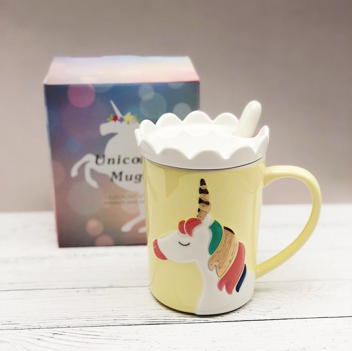 Кружка &quot;Unicorn&quot;, yellow (400ml) 