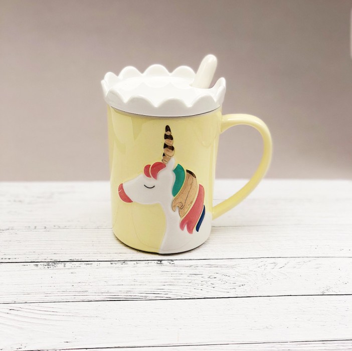Кружка &quot;Unicorn&quot;, yellow (400ml) 