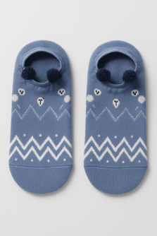 Носки iLikeGift «Owl face», blue, мужские/женские евро размер 35-41