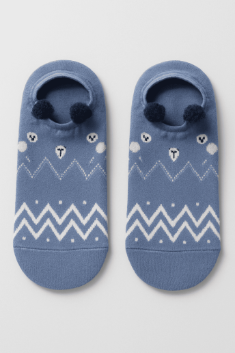 Носки iLikeGift «Owl face», blue, мужские/женские евро размер 35-41