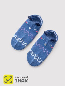 Носки iLikeGift "Совы", синие, мужские/женские евро размер 35-41