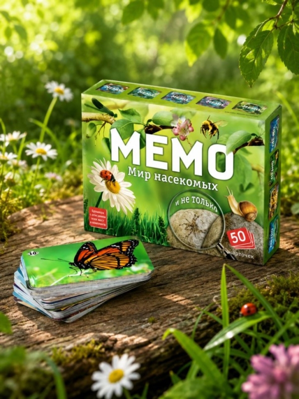 Мемо "Мир насекомых и не только" (50 карточек)