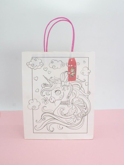 Пакет подарочный крафтовый «Coloring book», love (26*32*12) 