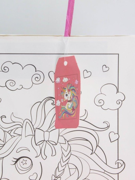 Пакет подарочный крафтовый «Coloring book», love (26*32*12) 