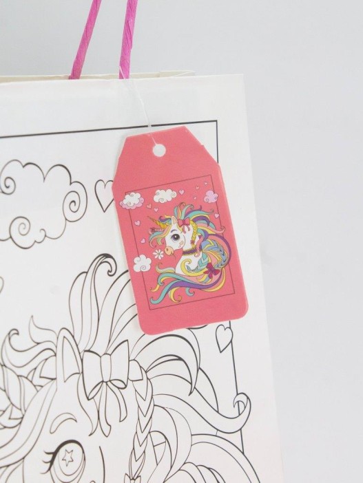 Пакет подарочный крафтовый «Coloring book», love (26*32*12) 