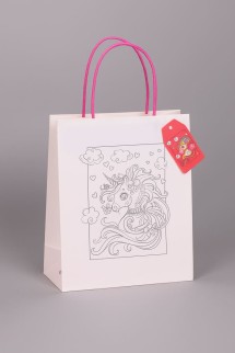 Пакет подарочный крафтовый «Coloring book», love (26*32*12)