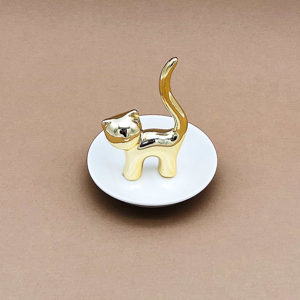 Держатель для украшений "Cat", gold