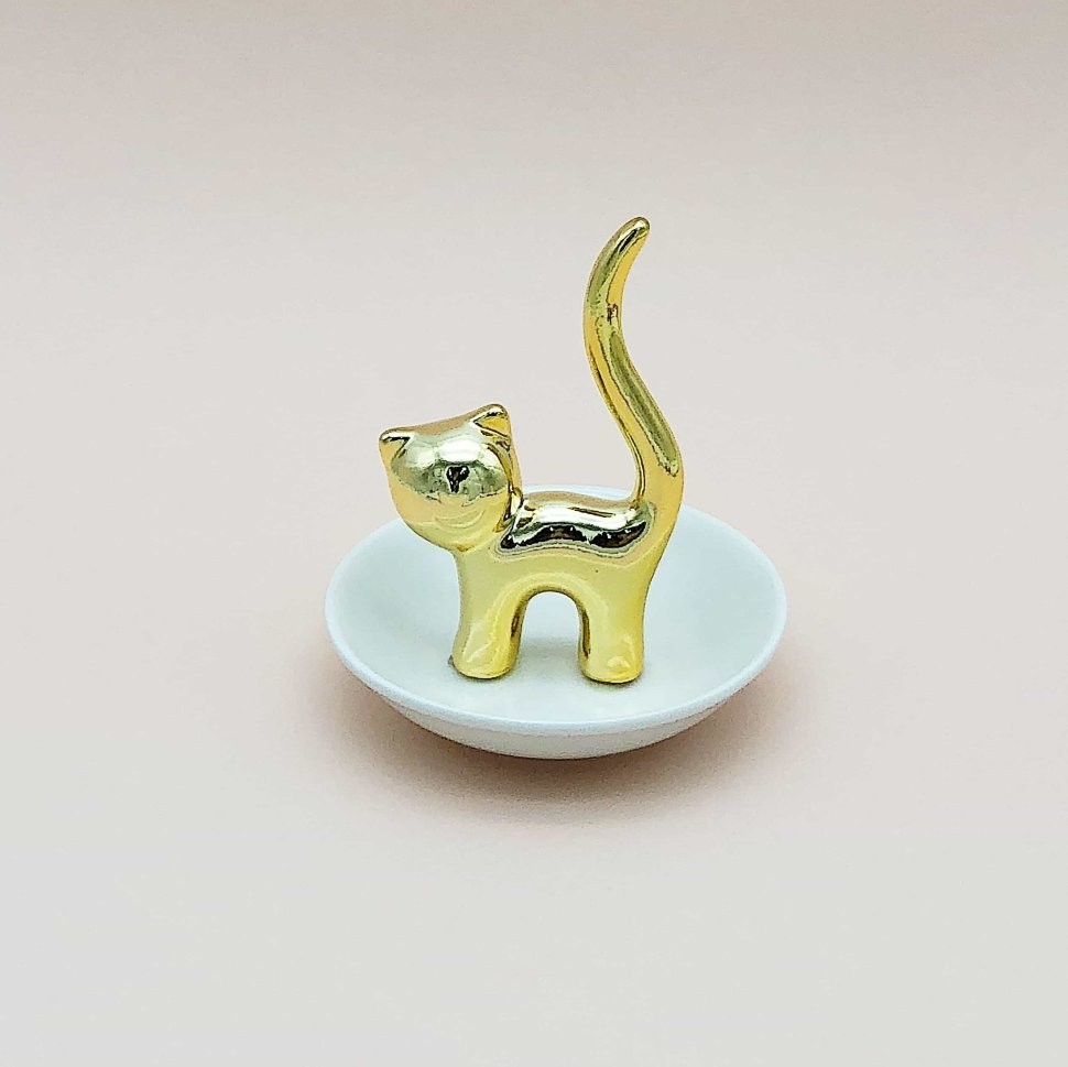 Держатель для украшений "Cat", gold