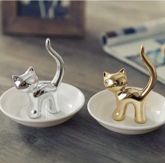 Держатель для украшений "Cat", gold