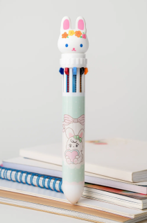 Разноцветная ручка 10 в 1 &quot;Cotton Rabbit, green pen&quot;