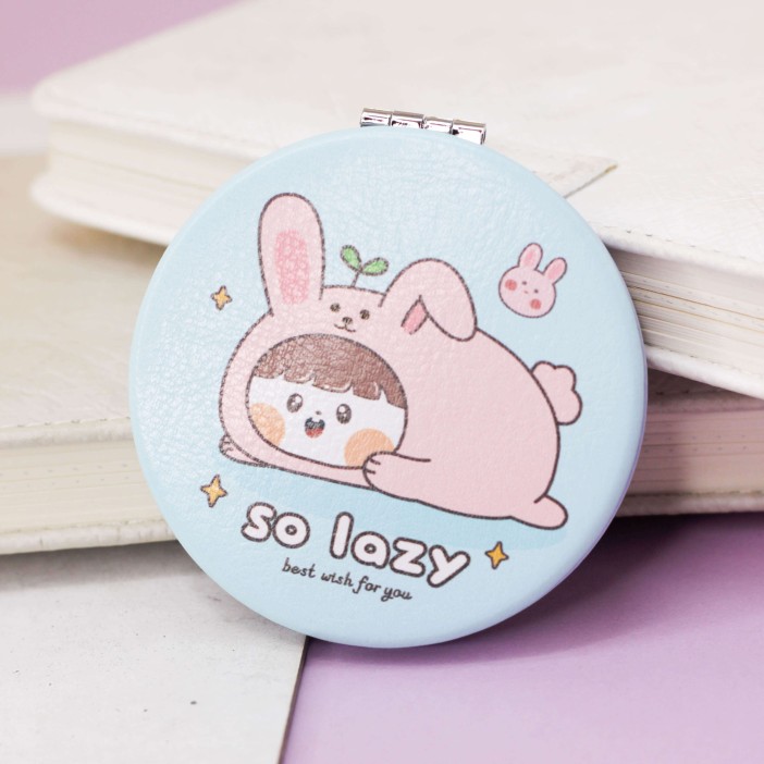 Зеркало "So lazy hare", blue 