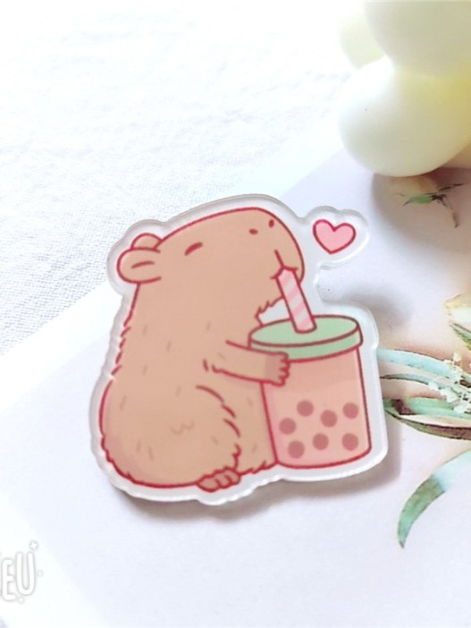 Значок акриловый iLikeGift &quot;Bumblecapybara and the Heart&quot; 